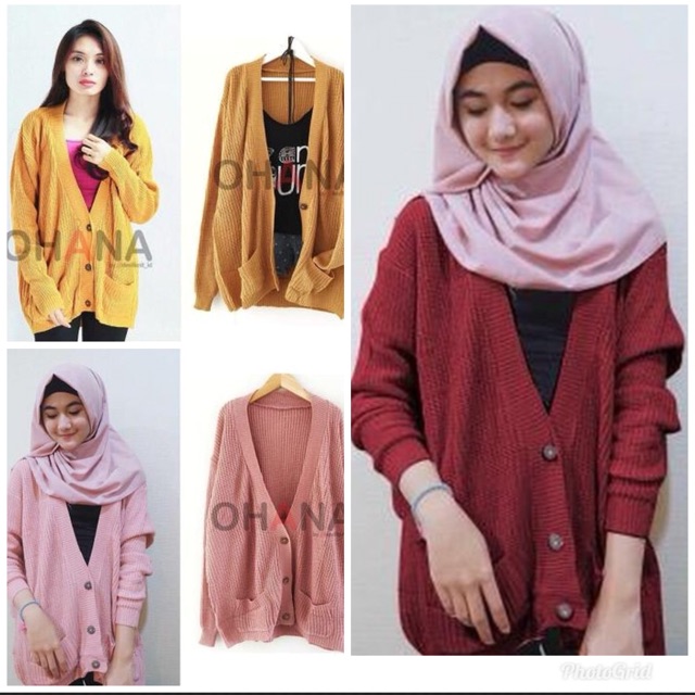 ZR Cardi miami / cardigan wanita muslimah / cardi wanita rajut kekinian