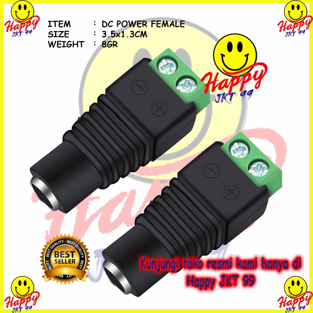 [ HAPPY JKT 99 ] DC POWER FEMALE ORIGINAL UNIVERSAL DIY CABLE CONNECTOR KONEKTOR