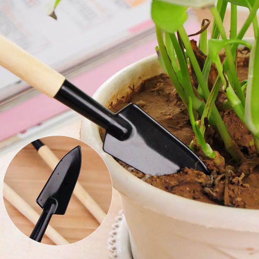 HOKKITERUS21 Sekop Skop garukan cangkul set mini 3in1 alat berkebun tanam garden tools