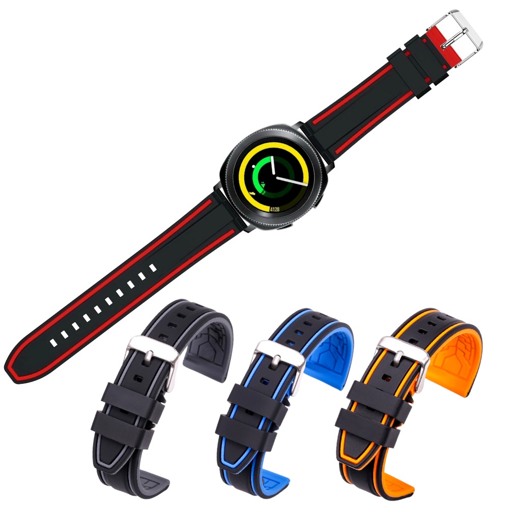 Strap Samsung Gear Sport Tali Jam Silicone Lined Color