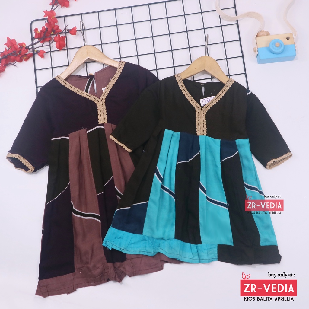 Dress Arabia uk 1-7 Tahun / PREMIUM Daster Arab Blouse Dres Anak Perempuan Lengan Baju Balita Import