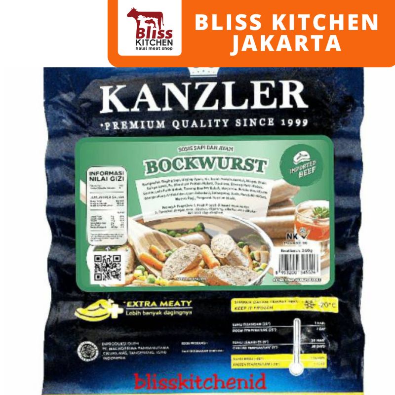 

Sosis Kanzler Bockwurst Beef Sausage 360gr