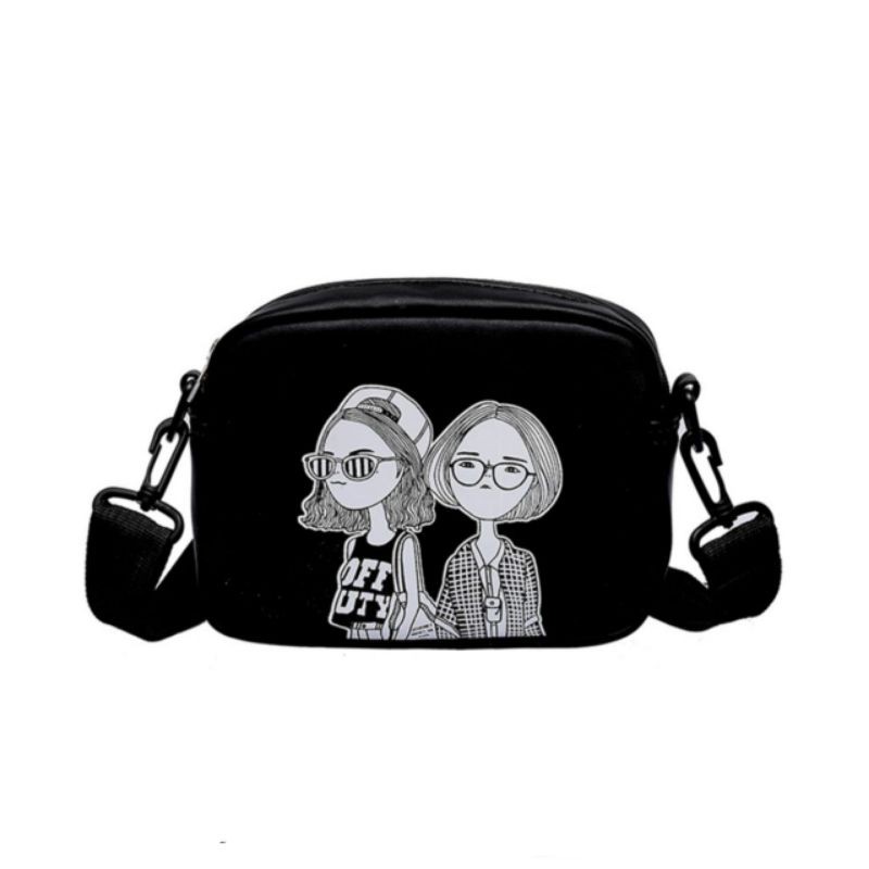 dem_sare / DS1016 QUINN - Tas Selempang Wanita TAS SELEMPANG MOTIF CARTOON TAS