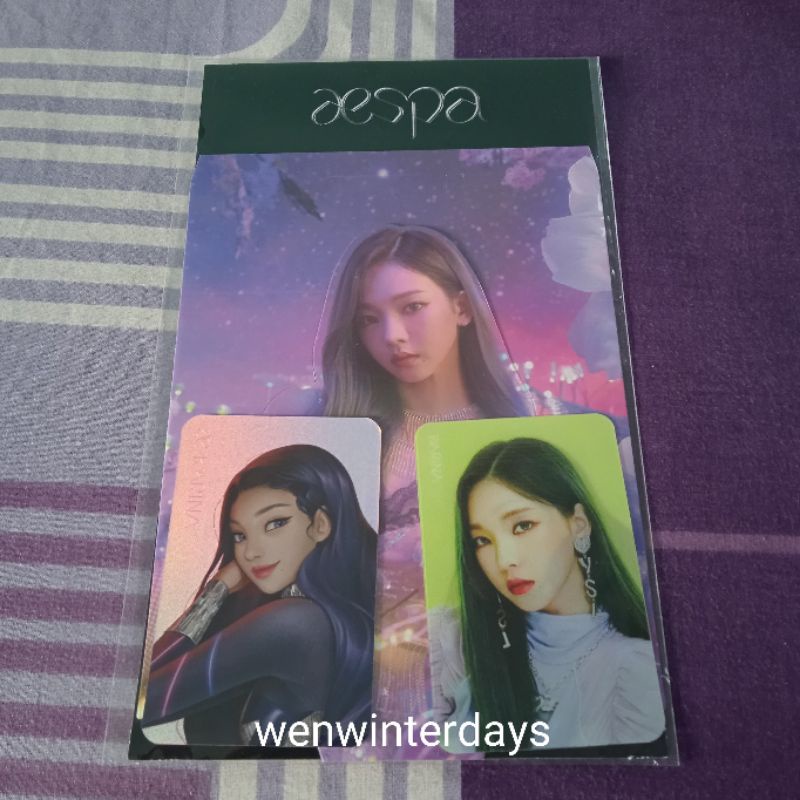 PHOTOCARD AESPA KARINA MD BLACK MAMBA ERA LENTICULAR HOLOGRAM STANDEE PC FULLSET 2ND PRESS LENTI HOL