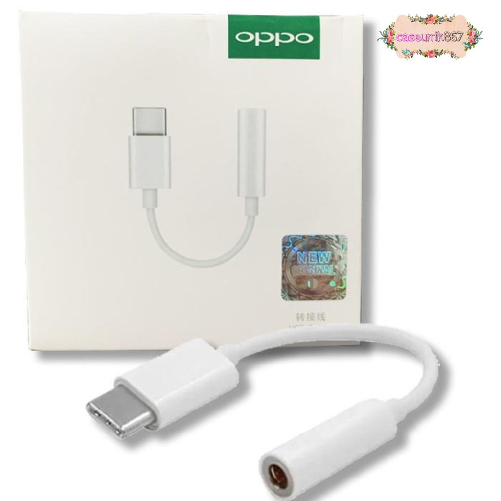 OPPO tipe c To 3.5mm adapter converter audio Jack 3.5mm adapter Headset tipe c adapter ori CS1726