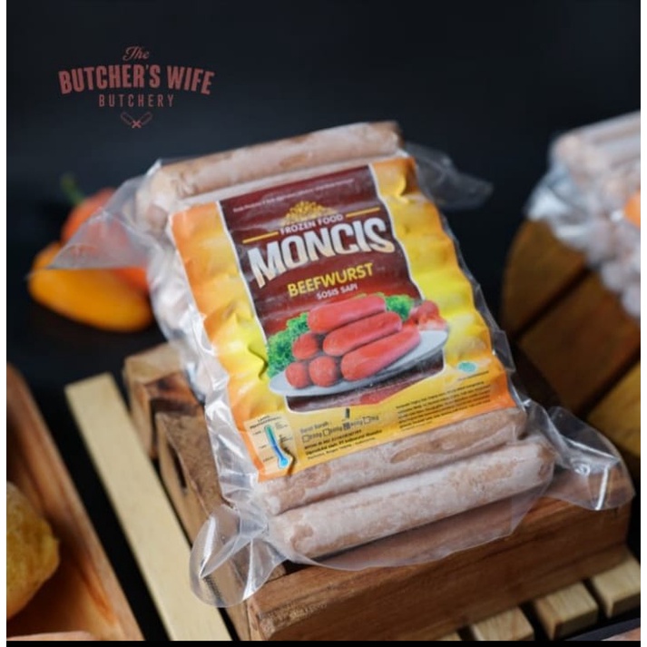 

SOSIS MONCIS BEEFWURST 1932 ISI 32 @900GRAM FROZEN