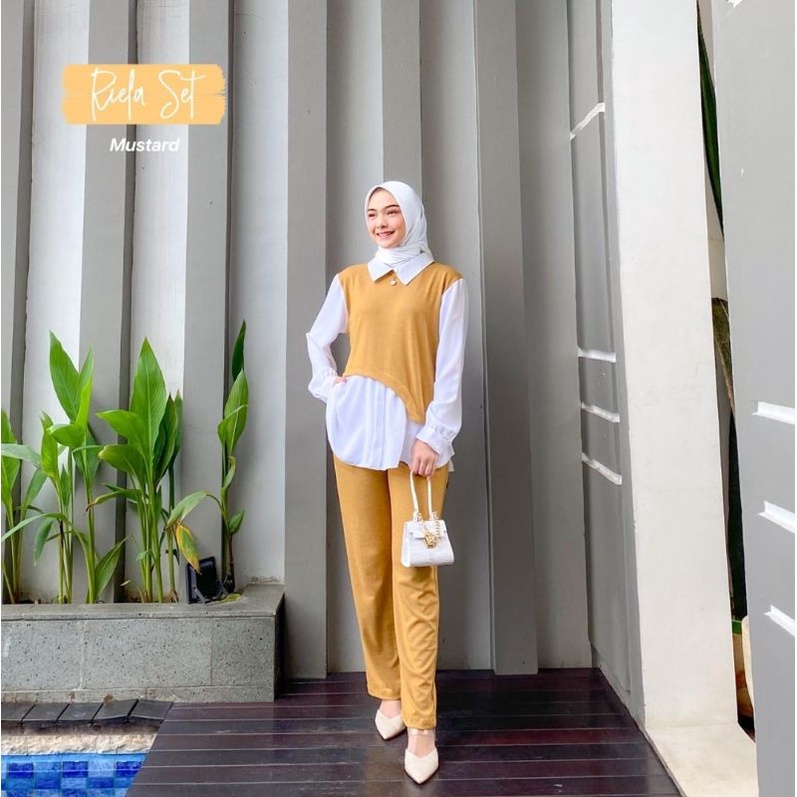 RIELA SET WOMENWEAR SETELAN / PAKAIAN KERJA / PAKAIAN WANITA