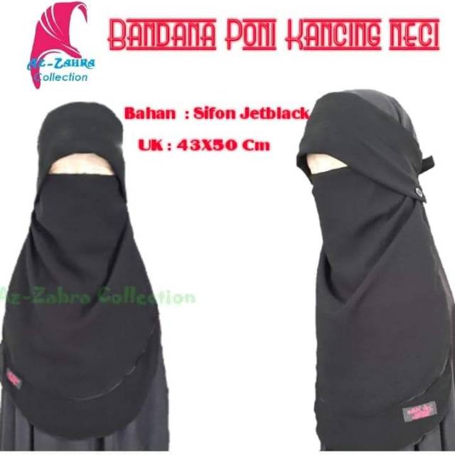 CADAR BANDANA PONI KANCING NECI