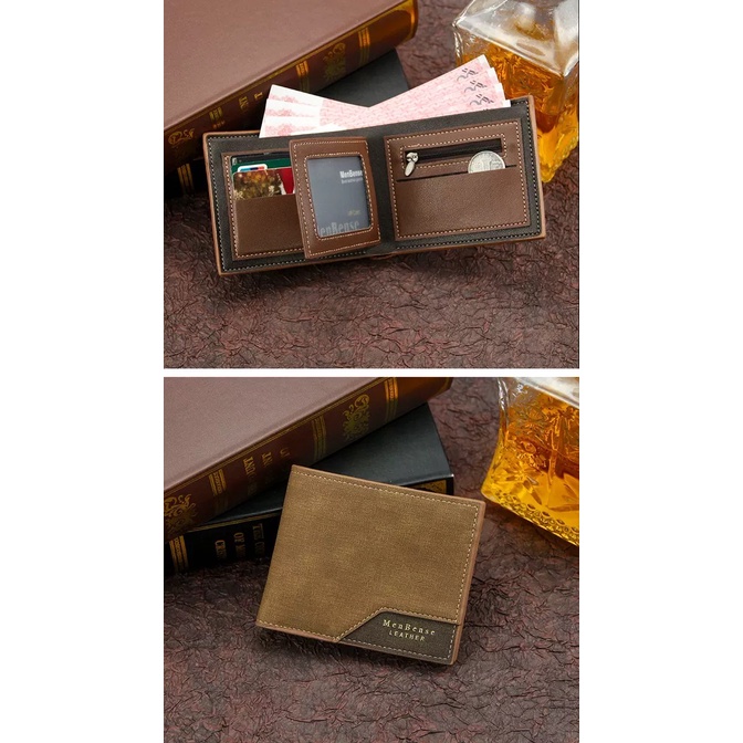 ORIGINAL MENBENSE D3301-5 DOMPET UANG LIPAT DENGAN TEMPAT KOIN DAN SLETING