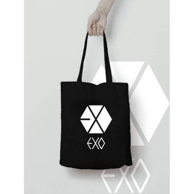 Tote bag exo kpop totebag korea murah kai sehun chanyeol baekhyun