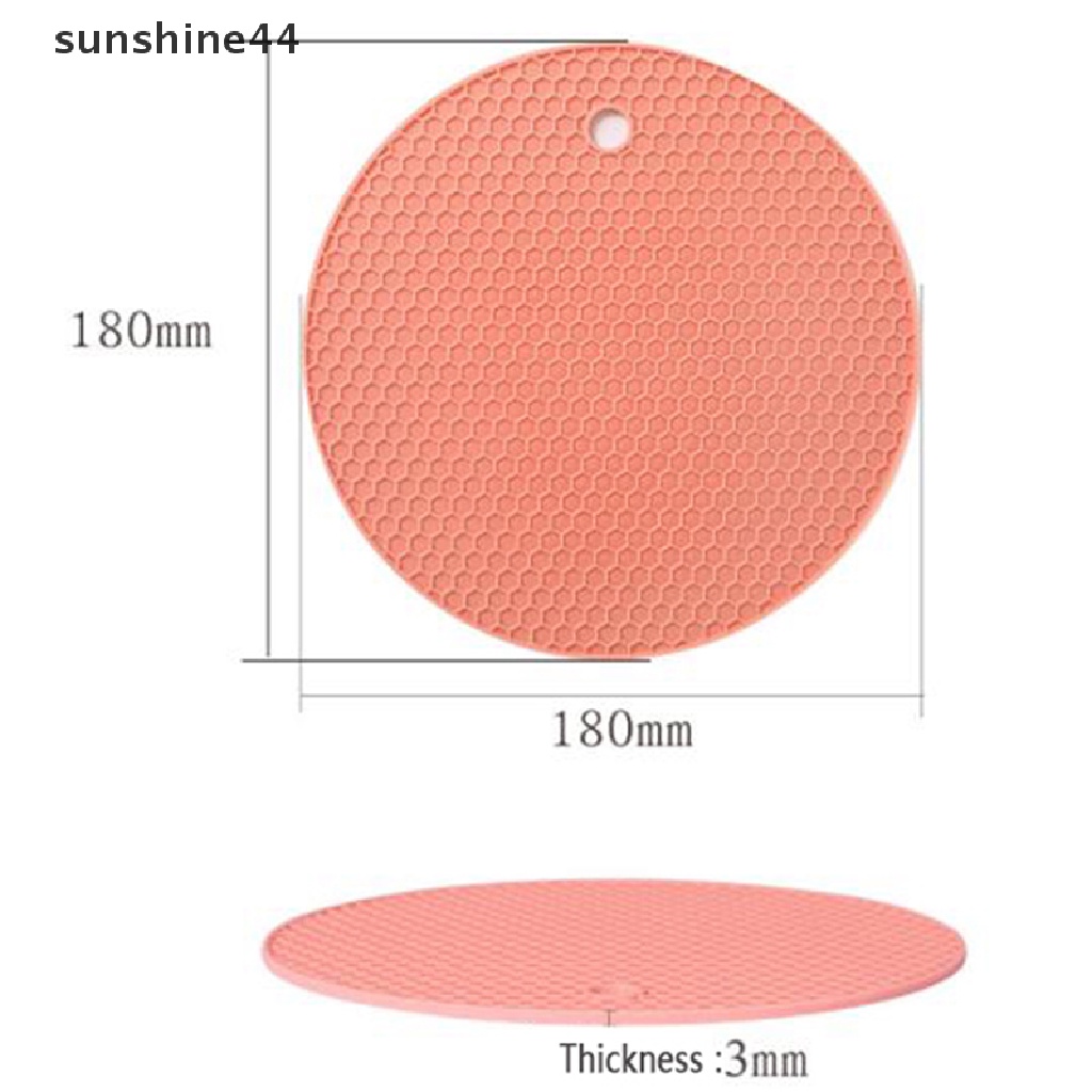 Sunshine 1PC Alas Piring / Wadah Makanan Dengan Bahan Silikon Non-slip Dan Tahan Panas  .