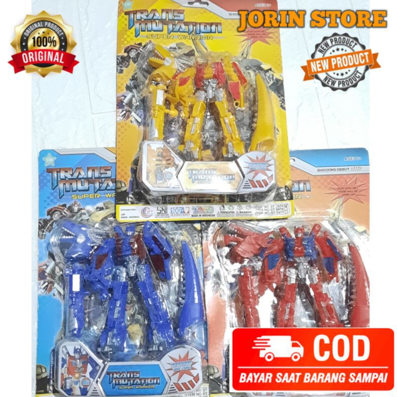 mainan Robot Transformers Dinosaurus | Transformers Dino | Mainan Robot