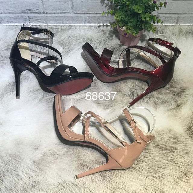 68637 SEPATU STRAPPY HEELS KAIT FASHION IMPORT