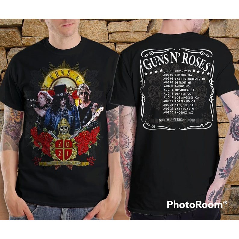 Guns N' Roses North American Tour 2021 Dates T-Shirt, Guns N' Roses Tour Shirt, Kaos GNR Tour 2021 N