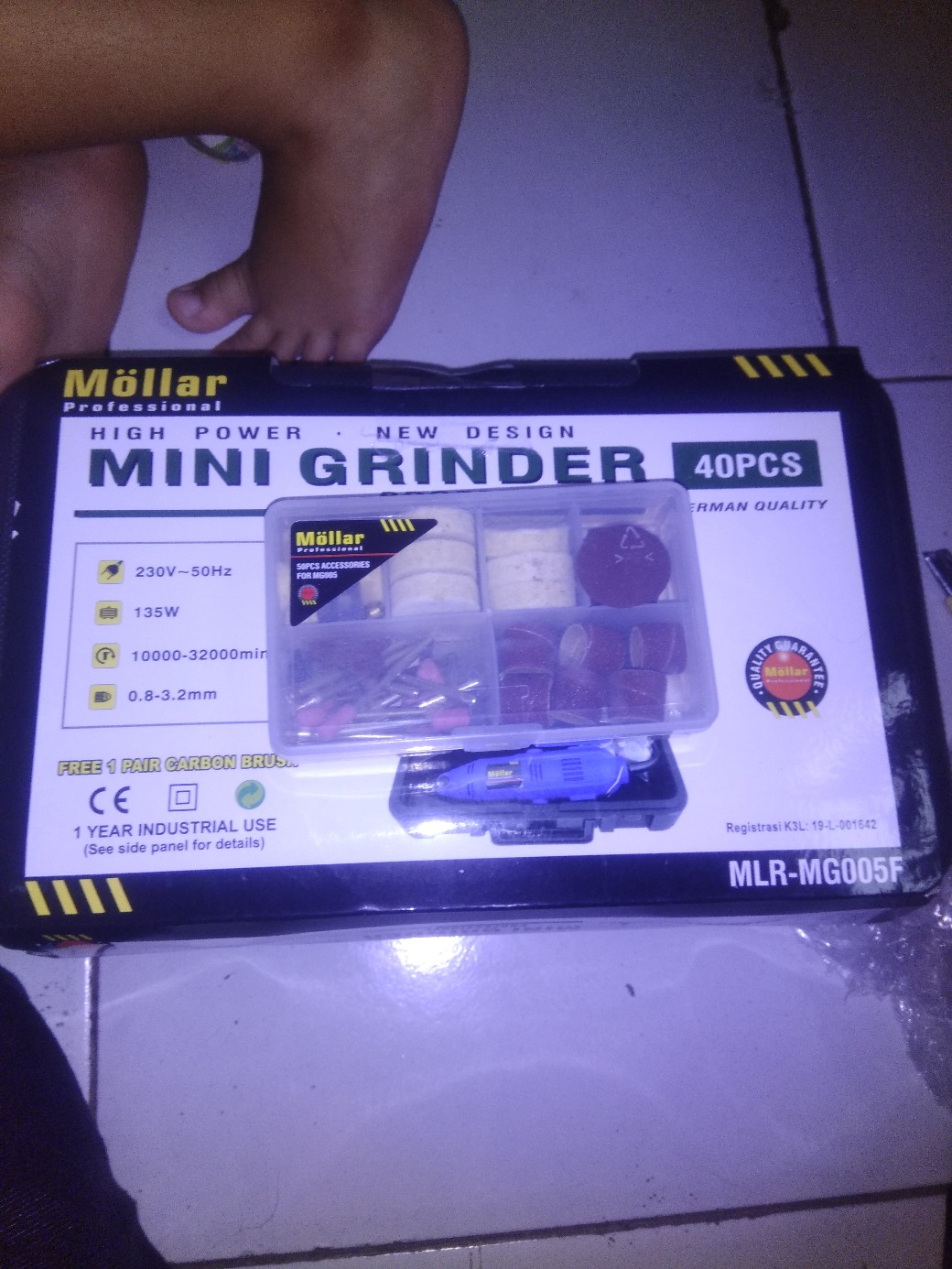 [paket] Mollar Mg005 Bor Gerinda Tuner Set & Mata Mini Grinder 50 Pcs