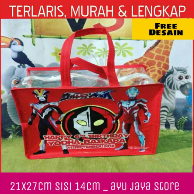 

Tas ultah / Tas Souvenir Ultah / Goodiebag ultah / Goodiebag Murah