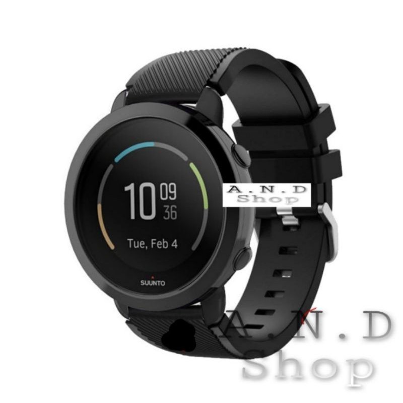 STRAP TALI JAM KARET RUBBER WATCH BAND SILICONE SUUNTO 3 FITNESS FITNES TALI JAM TANGAN SMARTWATCH