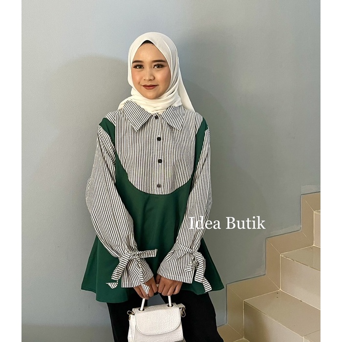 FLOLIA BLOUSE KOREAN STYLE_BLOUSE JUMBO S M L XL XXL XXXL 5L-2