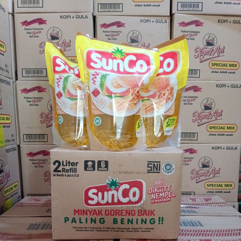 

MINYAK GORENG SUNCO 2 LITER 1 DUS ISI 6 PCS KEMASAN REFILL