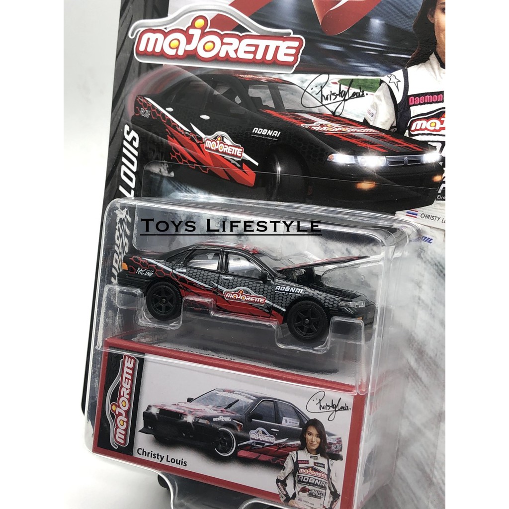 Majorette Diecast - Drifter Christy Louis Skala 1:64 (Velg Hitam)