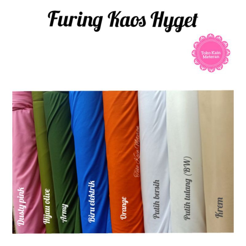 Kain Furing Kaos Hyget Super / Bahan Lapisan Kain