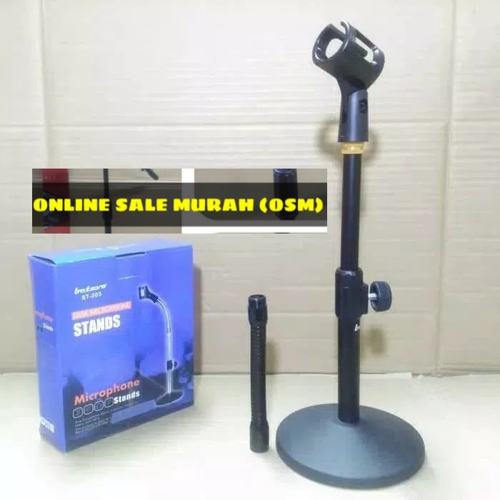 Original stand mic kaki bulat karaoke holder bundar mik TABLE tempat MICROPHONE meja gantungan mikrophone studio sound pro audio pegangan TRIPOT penopang asli UTS  BISA SEGALA JENIS MIC  Dimeja pidato Dimeja rapat Performa panggung Pengajaran dan Konferen