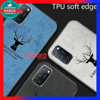 ACC HP OPPO A52 OPPO A92 SOFT CASE DEER CLOTH CANVAS BACK