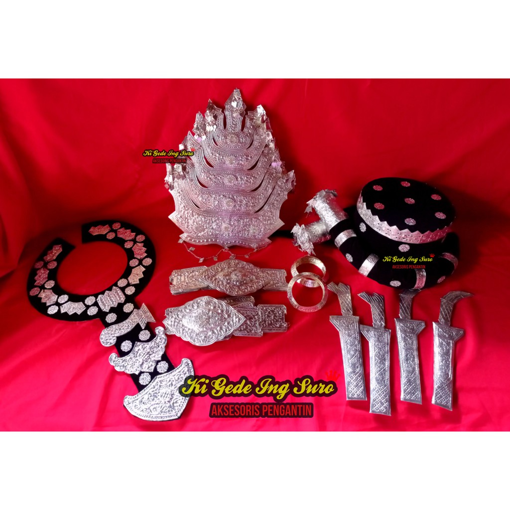 Satu Set Mahkota Pengantin Tapanuli Selatan Bulang Adat Mandailing Topi Batak Medan Sumatera Utara