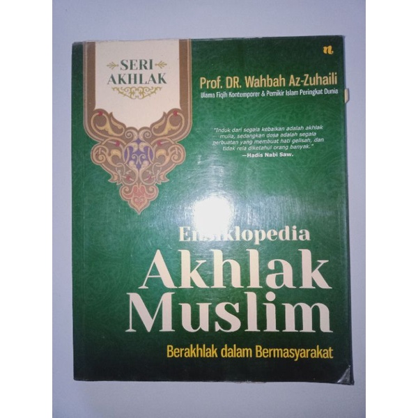Ensiklopedia Akhlak Muslim cover hijau prof dr wahbah zuhaili