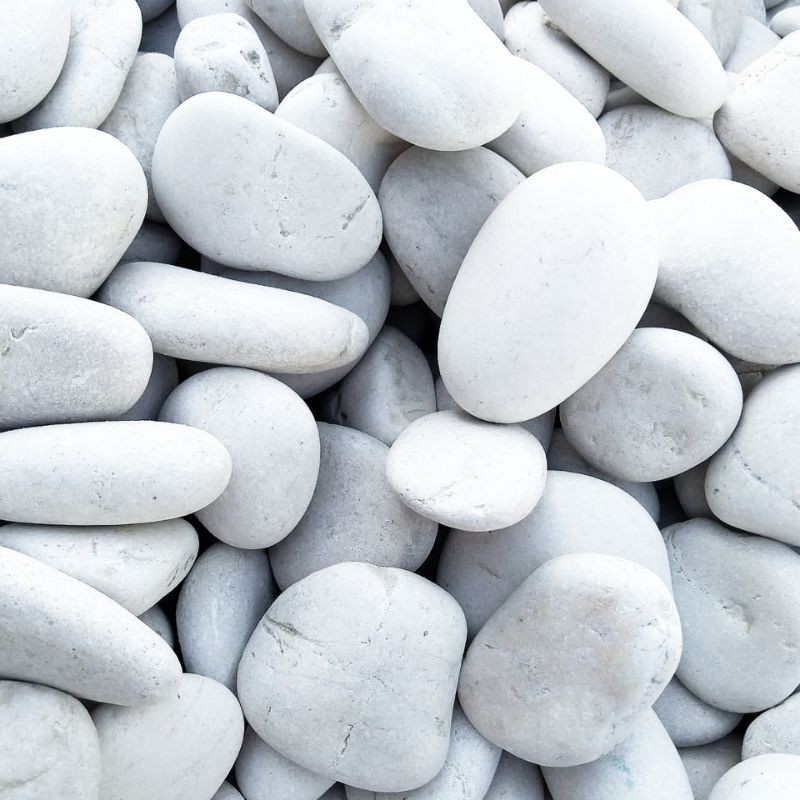 Stok Baru Batu Putih Besar Dekorasi Taman 500 Gram Kerikil