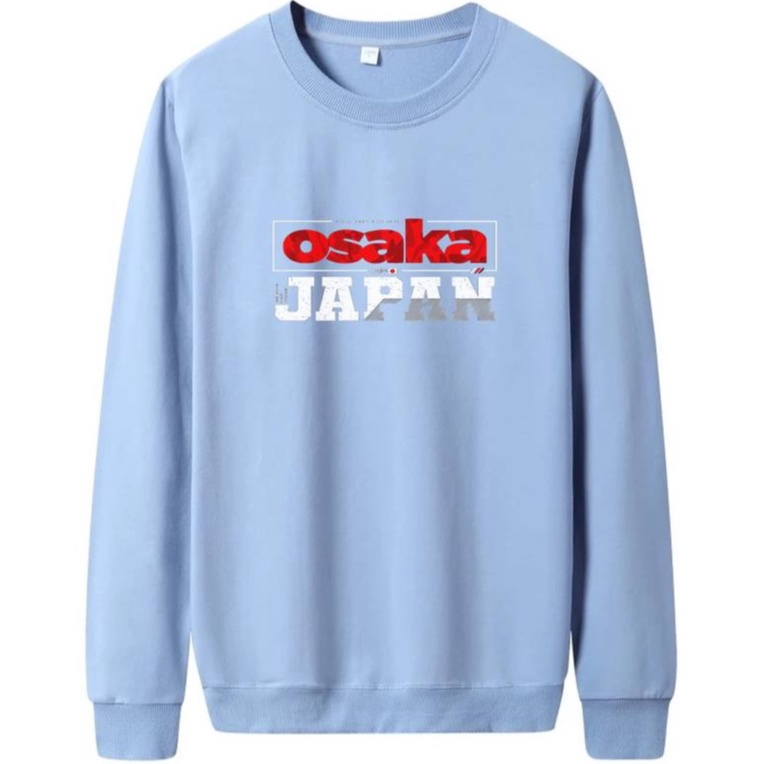 Osaka Crewneck Sweater Pria Fleece Size M - XXL