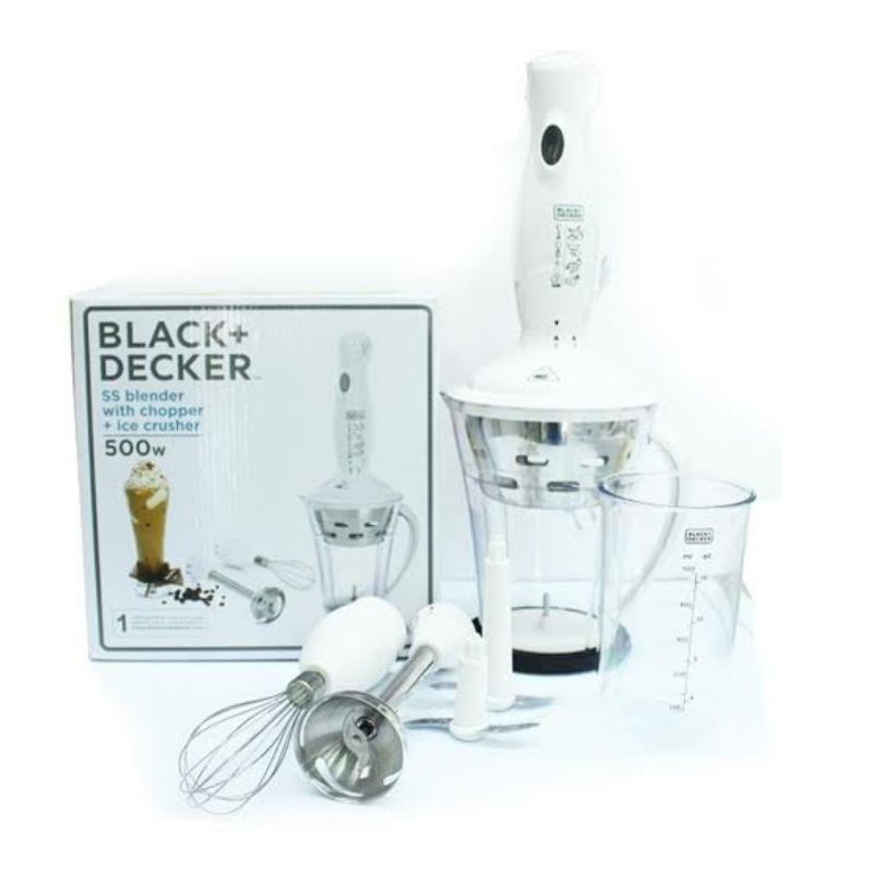 SS Blender with Chopper + Ice Crusher Black + Decker