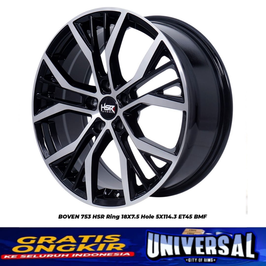 Velg Mobil Ring 18 HSR WHEEL Boven R18 Pelek Stream Coupe Santafe