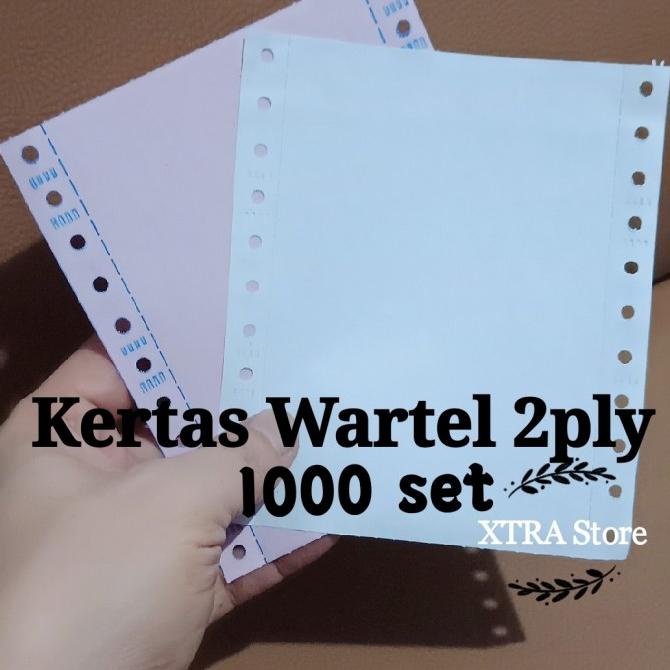 

kertas wartel 2ply double pin hole continuous form seperempat letter KERTAS HVS