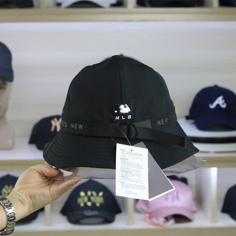 MLB NY Yankees Strap Dome Hat - Topi Bucket Pria Wanita Korea Import Casual Sporty Viral