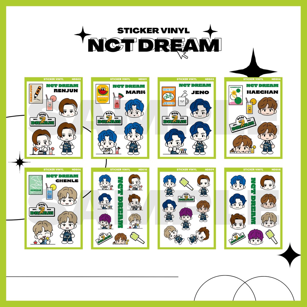 Sticker / Stiker Kpop NCT DREAM - Cafe Dream chibi