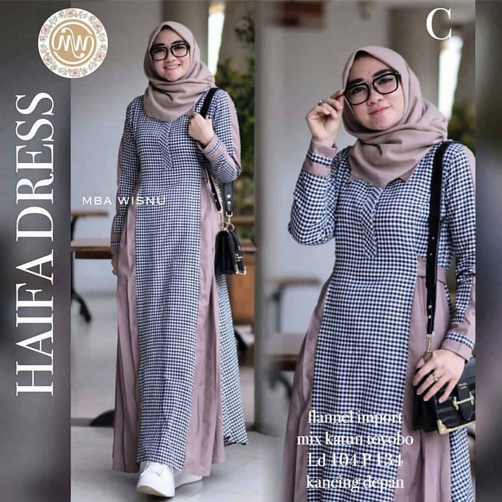 [ BUY 1 GET 1 FREE ] HAIFA MAXI | S M L XL | SUPPLIER PAKAIAN WANITA