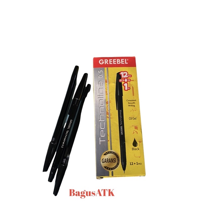 

1 Pack Pulpen Greenbel Technoline 0.5 isi 12 Pcs / Bolpoint / Pena