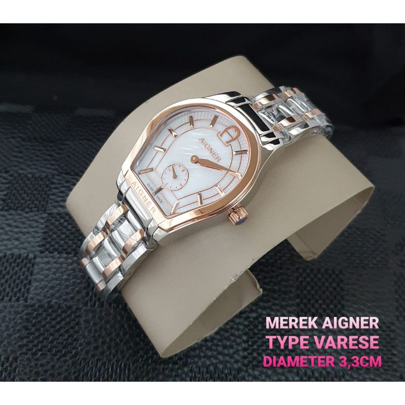 JAM TANGAN AIGNER WANITA TIPE VARESE STAINLESS STEEL ORIGINAL BM