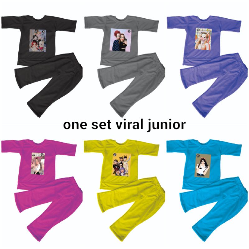 SET VIRAL JUNIOR 2022/KAOS VIRAL/ONE SET VIRAL JUNIOR ANAK ANAK