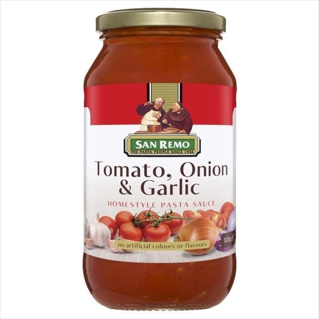 

SAN REMO Tomato Onion Garlic Sauce Pasta 500 Gr - Saus Tomat Pasta