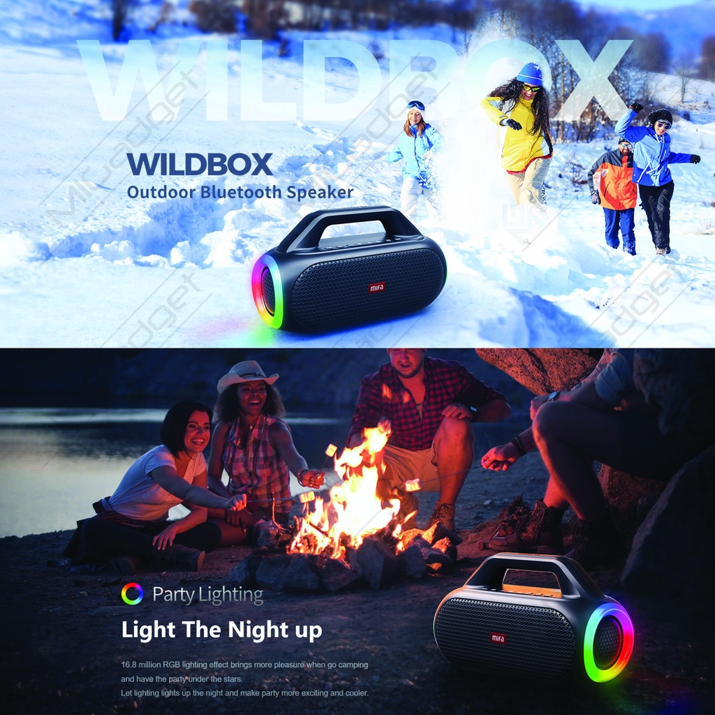 MiFA Wildbox Wild Box 60W Bluetooth Speaker Waterproof with Powerbank