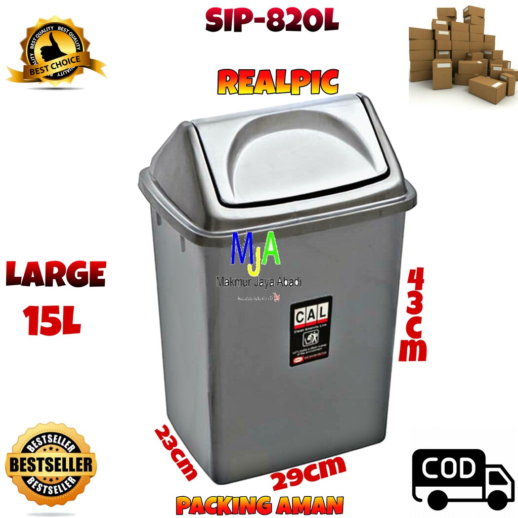 (BISA COD) PROMO Tempat Sampah Segi 15L/ Tutup Goyang / Shinpo CLASSY 820L / Kotak Sampah / Dust Bin