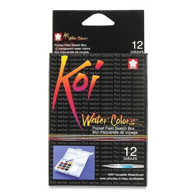 

Sakura Koi Watercolor 12 Pocket Field Sketch Box