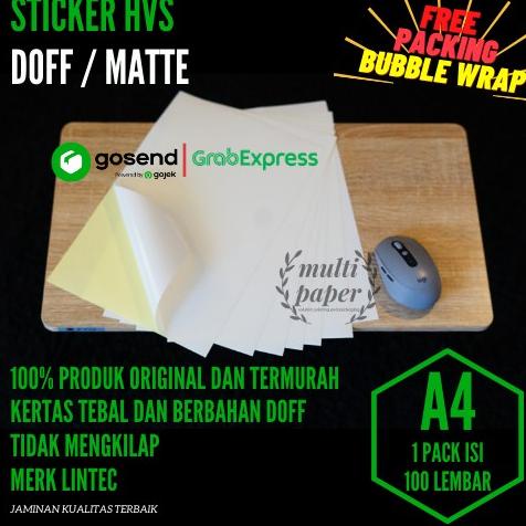 

OPEN RESSELER Kertas Sticker HVS A4 isi 100 lembar / Stiker Doff A4 / Kertas Stiker