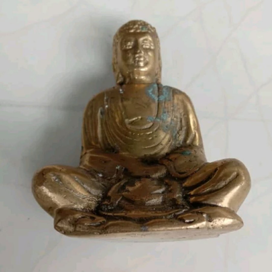 Jual Koleksi Antik Patung Buda Budha Duduk Kuningan Shopee Indonesia