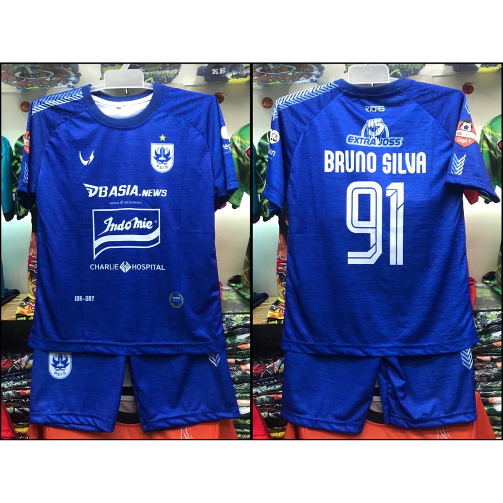 PS01 - Jersey Bola PSIS Semarang - Bruno Silva / Kaos Sepak Bola Anak Baju / Kids Sport Tshirt