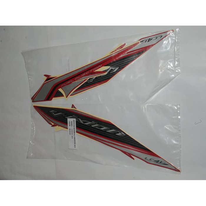 Stiker Bodi &amp; Lis Body &amp; Striping Vixion 2013 Merah Full