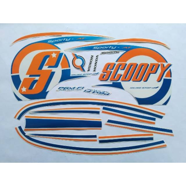 Sticker Striping Ori Honda Scoopy Sporty 2016