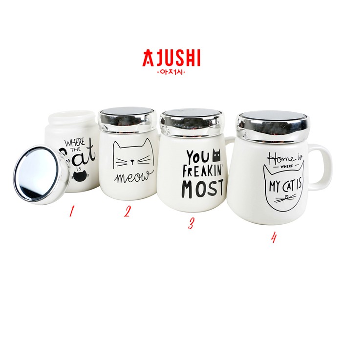 Gelas Mug Unik Cantik Motif Kucing
